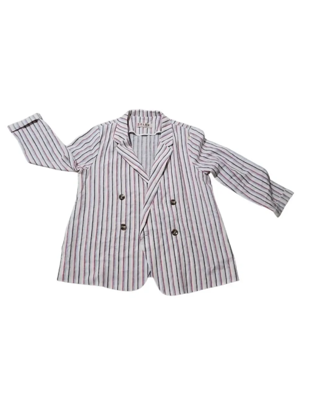 Dolan Left Coast Collection Antropologie Blazer Striped Linen Double-breasted XL